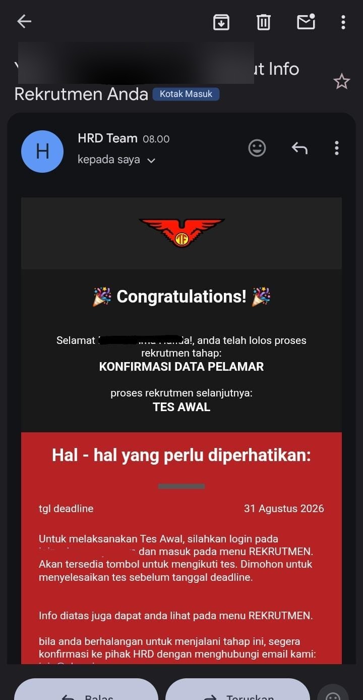 Testimoni klien Halolearn, CV dari setahun lalu masih bawa hasil sampai sekarang.